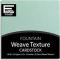 Fountain—12x12 Textured Cardstock | 80lb Textured Green-Blue Scrapbook Paper | Premium Cardstock for Cricut Cutting | 25 Sheets