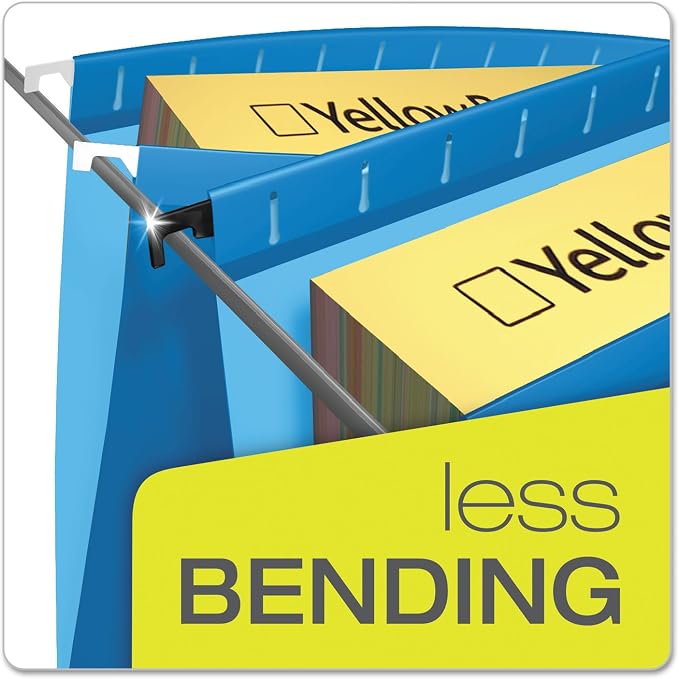 Pendaflex SureHook Reinforced Hanging Folders, Letter Size - Sheets, Blue, 20 per Box (6152 1/5 BLU), 13 x 2.81 x 9.56 inches