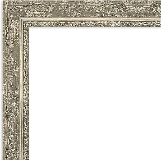 Amanti Art Silver Framed Magnetic Board 28x44 Large Vision Board for use with Magnets, 100% Metal Sheet to Display Items as Office Decor or for Home Organization in mudroom, Kitchen or Kids Room