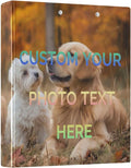 Custom Photo Text 3 Ring Binders 1.5 Inch Personalized Pictrue Three Ring Binders Versatile Binder for Work School Office Supply 1 Pack