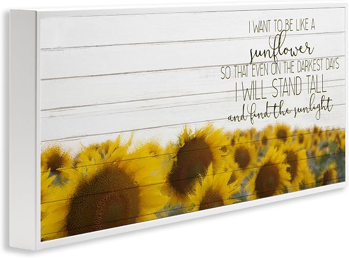 Sunflower Meadow Stand Tall, 10 x 24 Inch Framed Giclée Print | Stupell Industries · By Kim Allen · Ready to hang · Great for home or office · Made in USA