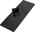 Cacoy 63"x24" Leather Desk Mat, Office Desk Blotter, Large Mouse Pad, Black | Leather Desk Pad Protector Multifunctional Non-Slip Extended Computer Mat Waterproof Writing Mat Stitched Edges Easy to Clean