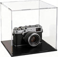Acrylic Display Case 8x8x8 Inch, Clear Collectible Display Box with Matte Black Base, Dustproof Showcase for Figures, Models, Sports Memorabilia – Easy Self Assembly
