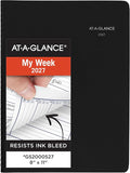 AT-A-GLANCE 2027 Appointment Book Planner, Weekly, 8" x 11", Quarter-Hourly, DayMinder, Black (G5200027)