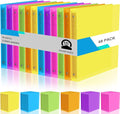 Fulmoon 48 Pack 3 Ring Plastic Binders 1.5 Inch Bulk with 2 Pockets, Flexible Binder Loose Leaf Hardcover, Fit 12" x 10" US Letter Size Paper, for School Office Home, 6 Colors (Bright)