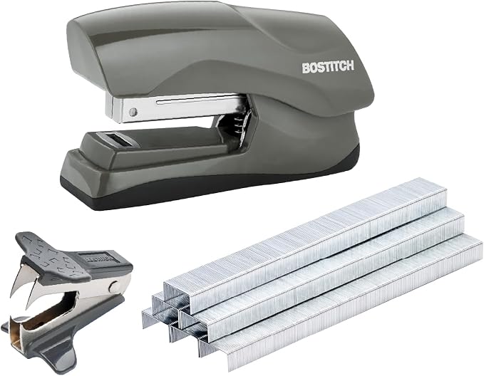 Bostitch Heavy Duty Stapler Value Pack, 40 Sheet Capacity, Gray