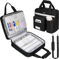 3 Ring Zipper Binder Bag, 3 Inch D-Ring 700 Sheet Capacity, Portable File Organizer with Removable Shoulder Strap & Multiple Pockets for School Office Travel Summer Study Back to School,Black