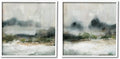 Somber Abstract Mountain Landscape, 12 x 12 Inch Framed Giclée Print Set | Stupell Industries · By Carol Robinson · Ready to hang · Modern decor for living room or office · Made in USA
