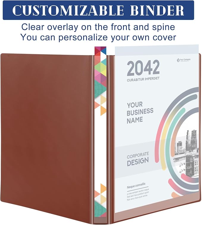 Fulmoon 6 Pack 1.5 Inch Plastic 3 Ring Binders with Pockets, Morandi Colors | Flexible Covers with Round Rings and Front Pockets for Organizing Papers at School, Office, Meetings and Presentations