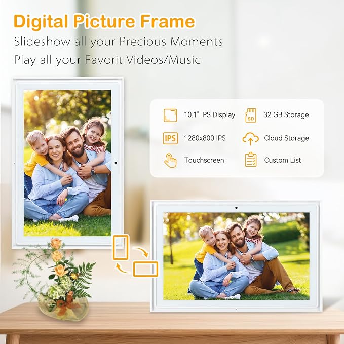 10.1" Digital Calendar No Monthly Fee Small Kitchen Planner
