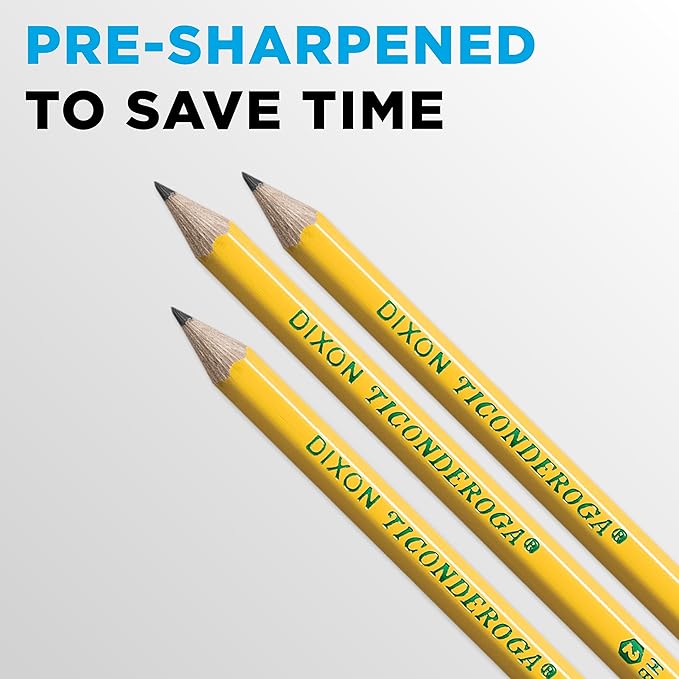 Ticonderoga Wood-Cased Pencils, Pre-Sharpened