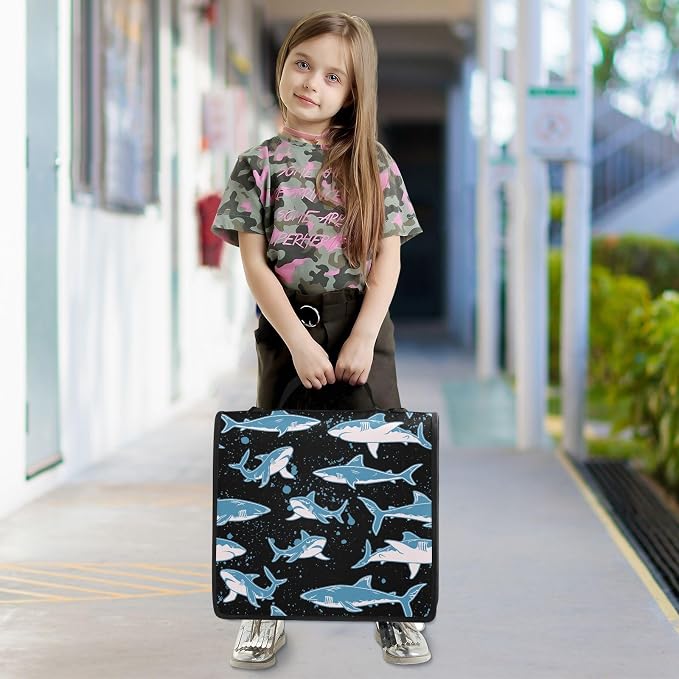 Personalized Hammerhead Shark 3 D-Ring Binder Bag Zipper Organizer | Multi-Pocket with Handle and Detachable Shoulder Strap Holds 500 Sheets for School Office Supplies
