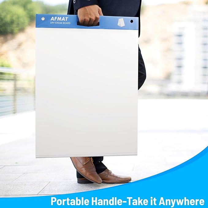 4-Pack Tabletop Sticky Easel Pad and Dry Erase Board 2 in 1, 20 x 23 inches, 20 Sheets/Pad, Portable Easel Stands for Teachers, Ideal for Training, Presentation, Meetings, Kids Doodling