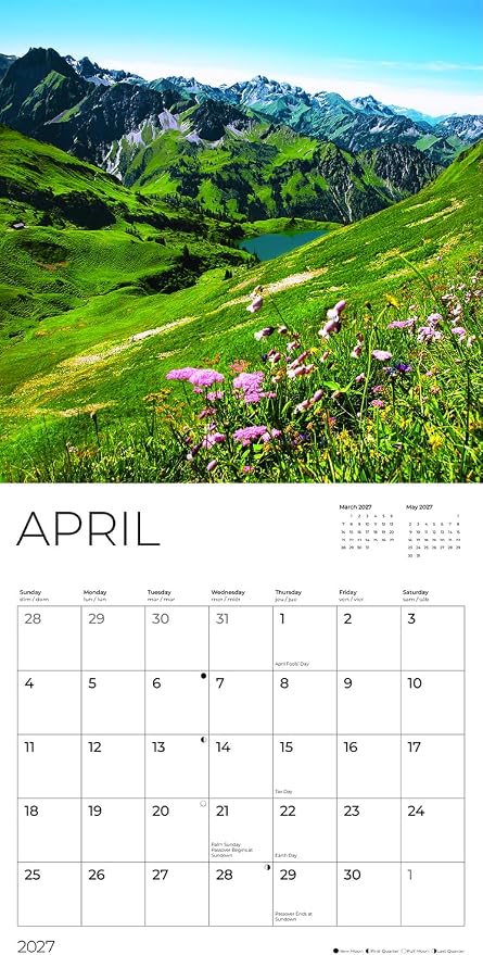Germany 2027 Wall Calendar, 12 x 24 Hanging Pacific Waters Press