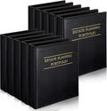 Dunzoom 10 Pcs Estate Planning Portfolio Binder PU Leather 3 Ring Binders with Gold Title and Index Tab Dividers, 11'' x 11.8'' x 2.4'' Estate Planning Organizer(Black)