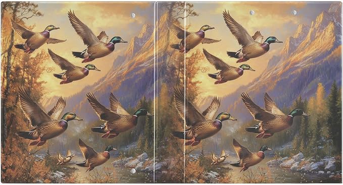 Mallards Ducks Decorative 3 Ring Binder 1.5 Inch Large View Binders with Pockets Holds 200 Sheets File Organizer for Office College School, 1 Pack