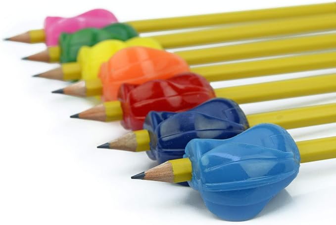 The Pencil Grip Crossover Grip Ergonomic Writing Aid for Righties and Lefties, 12 Assorted Classic Colors (TPG-17812)
