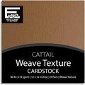 Cattail—12x12 Textured Cardstock | 80lb Textured Brown Scrapbook Paper | Premium Cardstock for Cricut Cutting | 25 Sheets