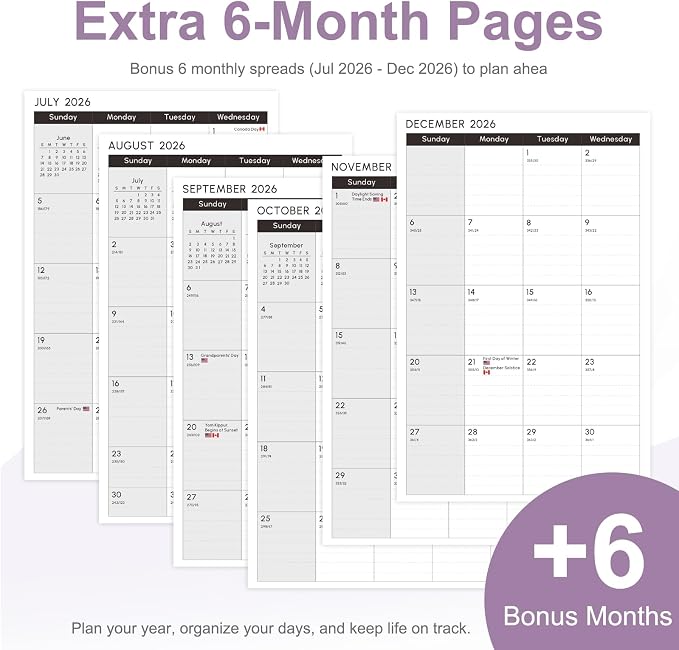 2027 Planner, Weekly and Monthly Calendar Planner Book, JAN 2027 - DEC 2027