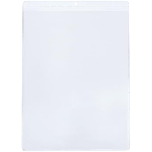 Top Pack Supply Vinyl Envelopes, 8 1/2" x 11", Clear (Pack of 50)