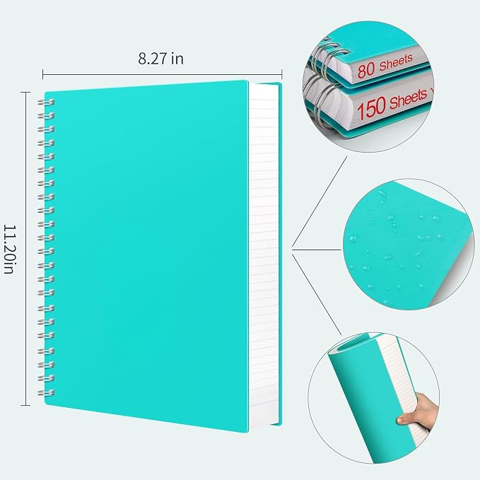 AHGXG Lined Journal Notebook, 300 Pages, A4 (8.5" x 11")