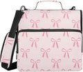 Zipper Binder Bag 3 Ring File Folder Portfolio Organizer Zippered Binder Bags with Strap Fits Laptop Women Men