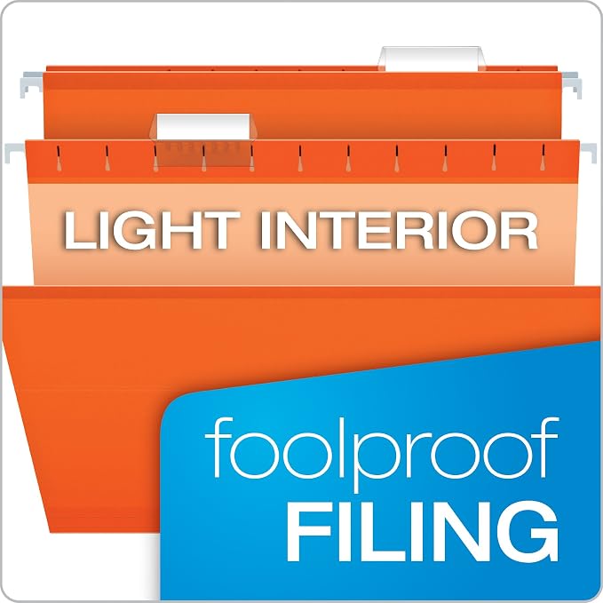 Pendaflex Hanging File Folders, Legal Size, Orange (PFX415315ORA) (Pack of 2)
