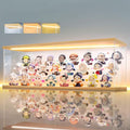 LANSCOERY LED Lighted Acrylic Display Case, 3 Tier Display Box for Collectibles and Action Figures, Clear Dustproof Organizer with Wooden Base – 23x6.5x7.4inch