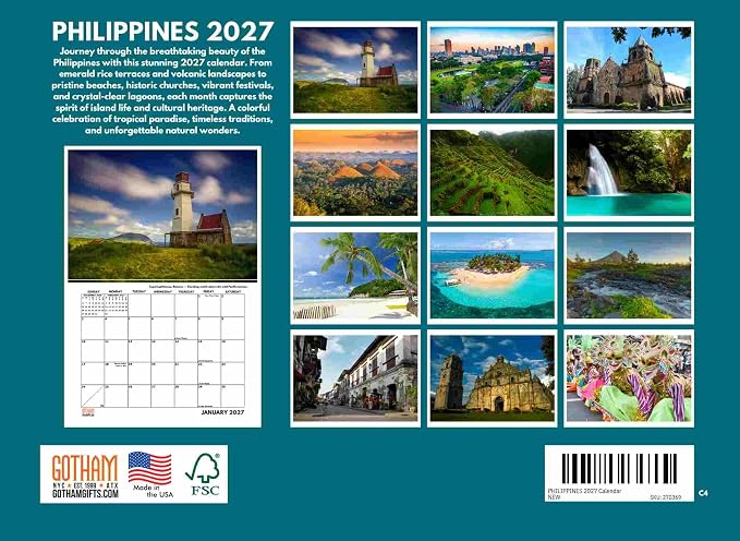Philippines Calendar 2027 Monthly Wall Calender 12 Month