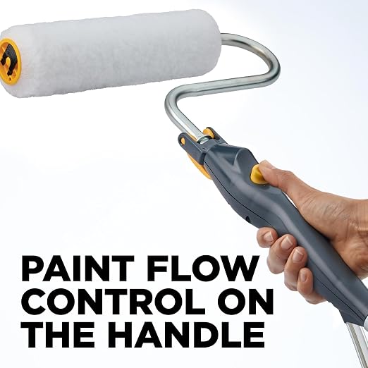 Wagner Spraytech PowerFlow EZ Multi-Room Direct-Feed Electric Paint Roller | Direct-feed electric roller supplies paint continuously for large walls and multi-room painting projects.