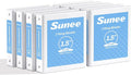 SUNEE 1.5 Inch Binders 3 Ring 8 Pack Bulk, PVC-Free Clear View 1 1/2 Inch Binders (Fits 8.5x11 Inches) for School, Office & Home Use, White