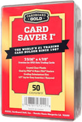 Cardboard Gold Card Saver 1 - Semi Rigid Card Holders - 50 Count | PSA BGS SGC Grading Submissions, Acid-Free Polypropylene Protectors, Trading Baseball Sleeves, Binder Storage Compatible