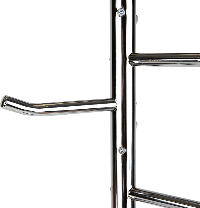 Mind Reader Freestanding Coat Rack, Multi-Hook Organizer for Office or Entryway, Metal, Silver