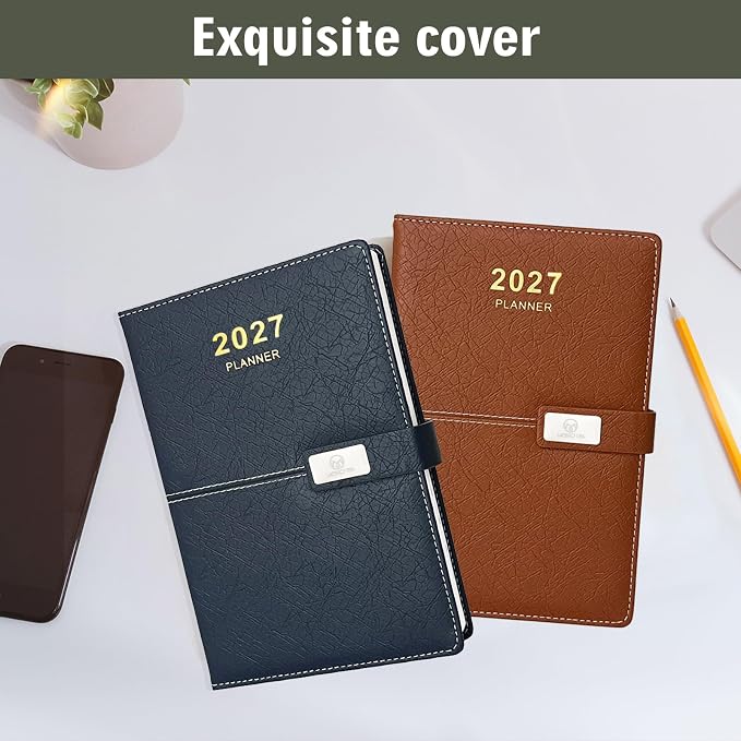 2027 Daily Planner - One Page per Day, 2027 Hourly Daily Calendar Book