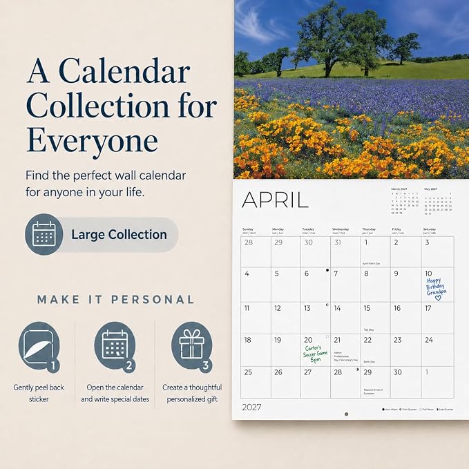 Canada 2027 Wall Calendar, 12 x 24 Hanging Pacific Waters Press