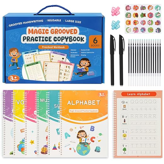 Magic Grooved Handwriting Practice Book for Kids Ages 3–8