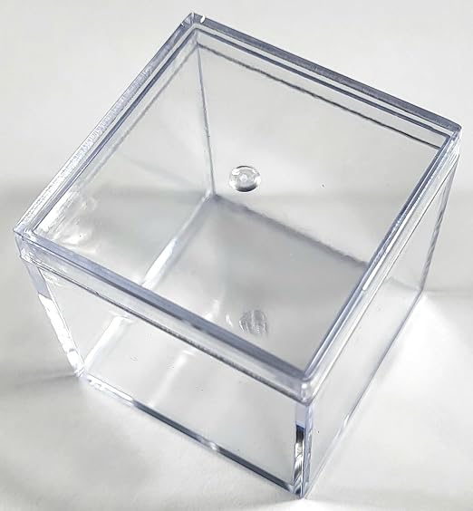 25pcs Acrylic Box Trays for 1.5" 38.1mm Element Cubes Clear Case Periodic Table Bracket for Elements Collections Science Education Displays