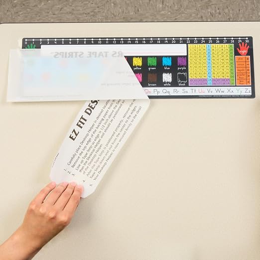 Really Good Stuff EZ-Fit Desktop Helper Tape Strips, Set of 36 | Student Desk Name Tags, Pre-Cut, Durable, & Versatile