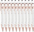 STREADVE Personalized Custom Pens 20 Engraved Writing Pen with Name Logo, Customized Promotional Items Stylus Pen Gifts for Communion Wedding Men Women Realtor Business, White