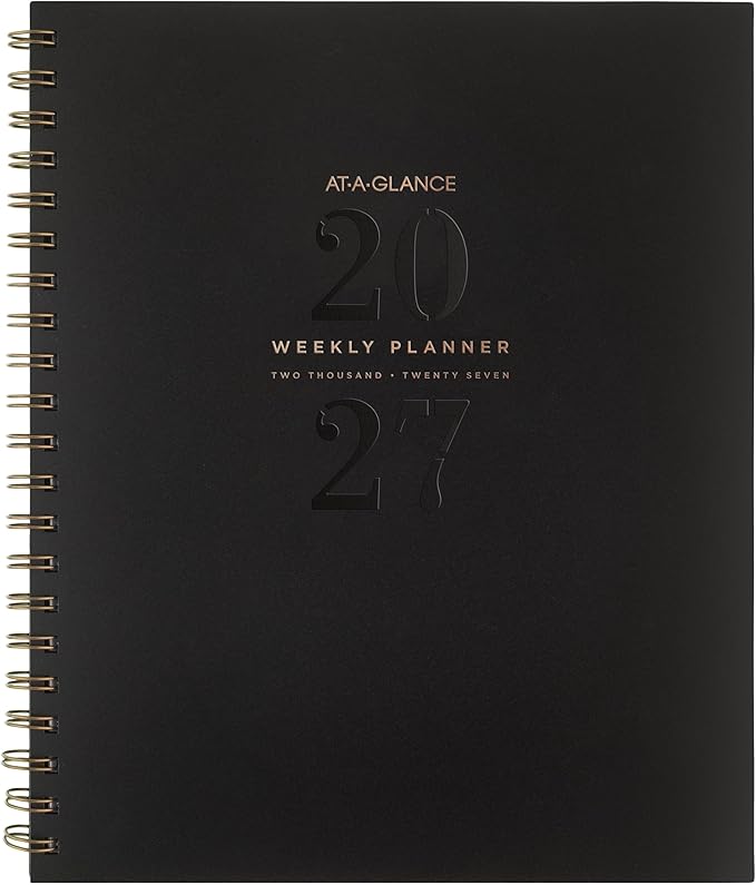 AT-A-GLANCE 2027 Planner, Weekly & Monthly, 8.5" x 11", Signature Lite, Black (YP905L0527)
