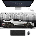 Car Gaming Mouse Pad Large Mousepad R34 Black and White Minimalist Art JDM Sport Car Big Computer Desk Mat Desk Pad for Keyboard and Mouse Mat Non-Slip Base 40x90cm, Style