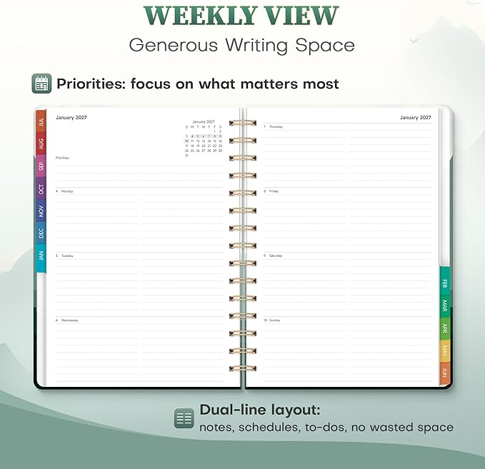 Planner 2026-2027 Weekly & Monthly Academic Planner, 6" x 8.3"