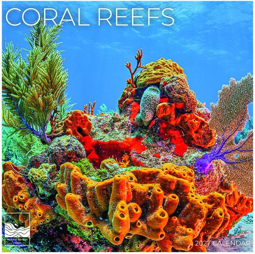 Coral Reefs 2027 Wall Calendar, 12 x 24 Hanging Pacific Waters Press