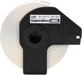 Brother Printer Genuine Die-Cut Standard Rolled Address Labels QL Printer, (DK12013PK), 3 Pack Roll