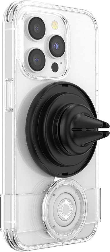 PopSockets Car Vent Phone Mount for MagSafe- Black Vent Mount | Air Vent Clip, Compatible with MagSafe Grips & Cases, Black, Electronic Accessories, For iPad/Kindle/iPhone/Android
