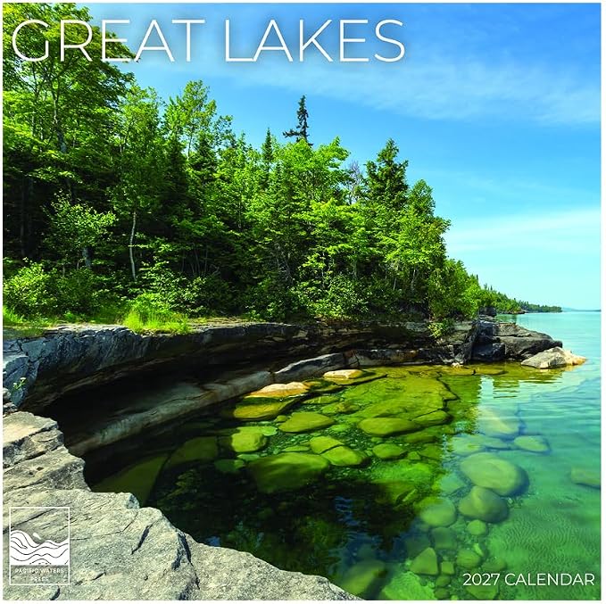Great Lakes 2027 Wall Calendar, 12 x 24 Hanging Pacific Waters Press