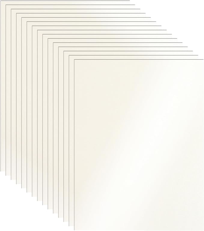 Guakicae 100 Sheets Cream Shimmer Cardstock 8.5 x 11 Off White Paper 92lb | Heavyweight Ivory Paper Card Stock for Business Cards, Invitations, Crafting, Thank You Cards, Making Card