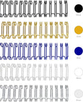Rayson Wire Binding Spines, 5/8" 3:1 Pitch, 32-Loop, Multicolor, 50 Pack | Includes black, gold, blue, white and silver; choose 5/8" size for thicker documents with 3:1 pitch binders.