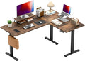 Shahoo L Shaped Electric Standing Desk, 63"x47.2" Corner Height Adjustable Sit Stand Desk with Monitor Riser, Ergonomic Stand Up Desk, 154 LBS Load Capacity Quiet Motor Home Office Computer Desk