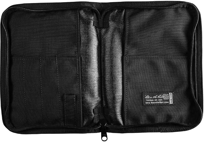Rite in The Rain Weatherproof Cordura® Fabric, 1/2" Ring Binder Cover, 6.75" x 8.875", Black Cover (No. C9200B)